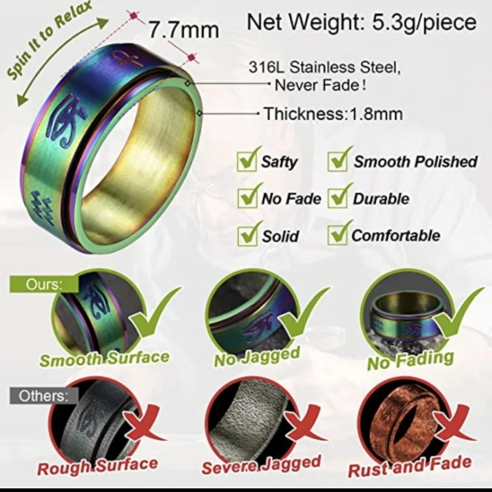 Eye of Horus spinner ring 💍 NWT